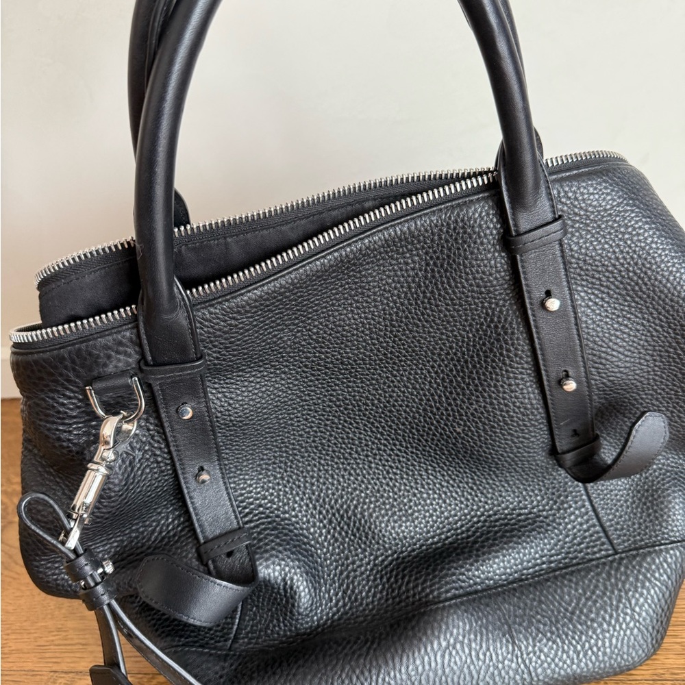 Mackage Black Pebbled Leather Shoulder Bag - Picture 3 of 4